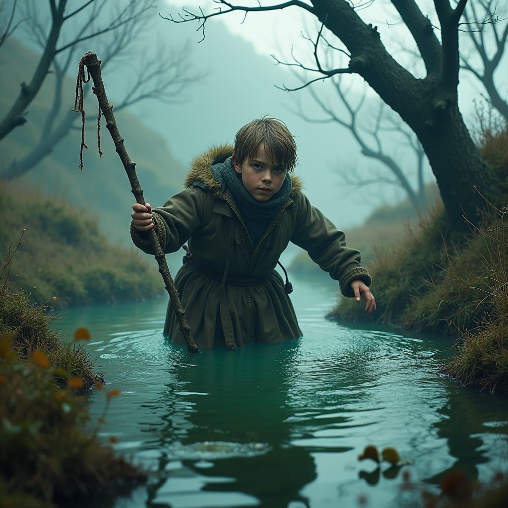 Peasant Boy Trapped in Eerie Orkney Bog