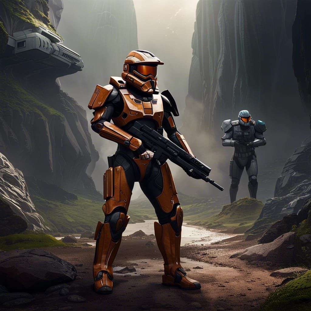 Star Wars Halo Spartan Crossover Concept Art