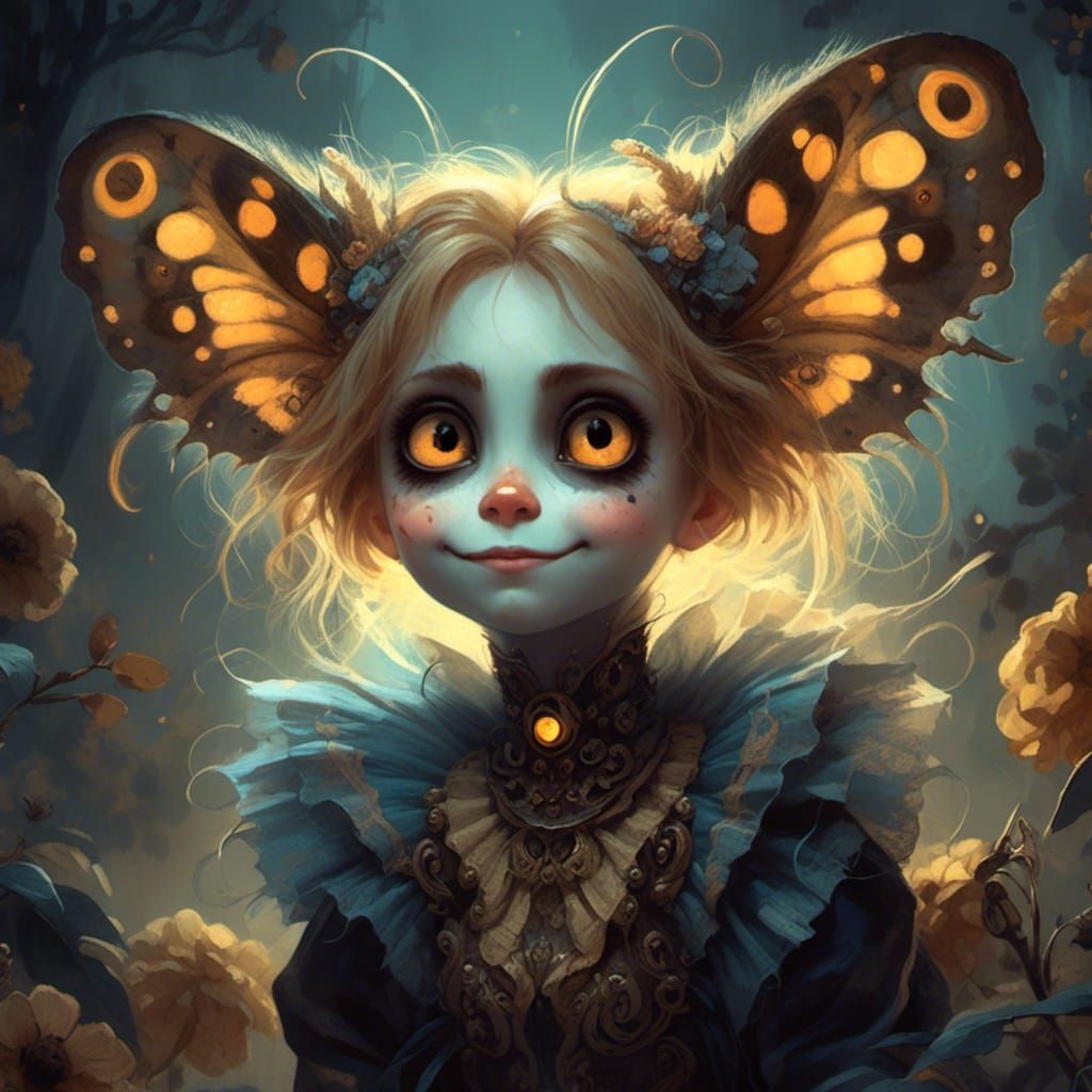 Alphys Portrait in Ligne Claire Style