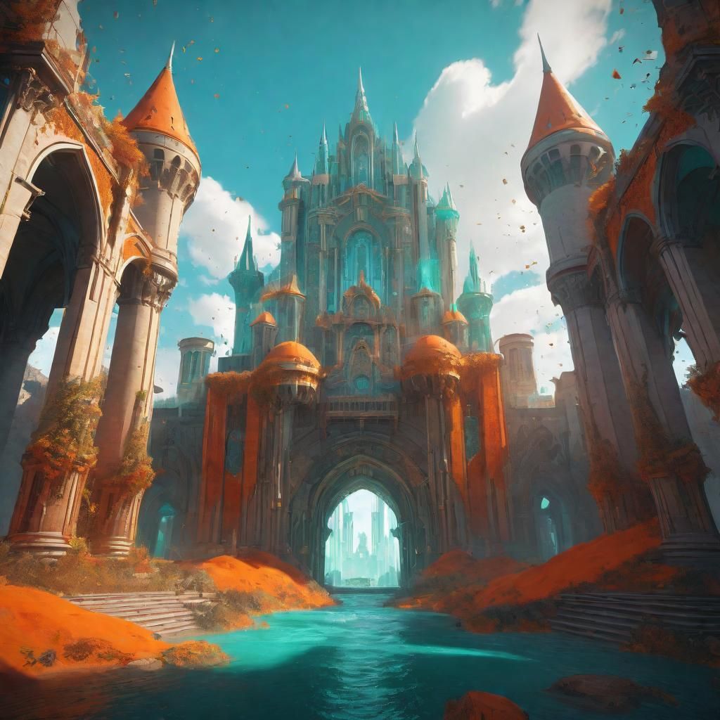 Mystical Citadel Concept Art in Fantasy Style