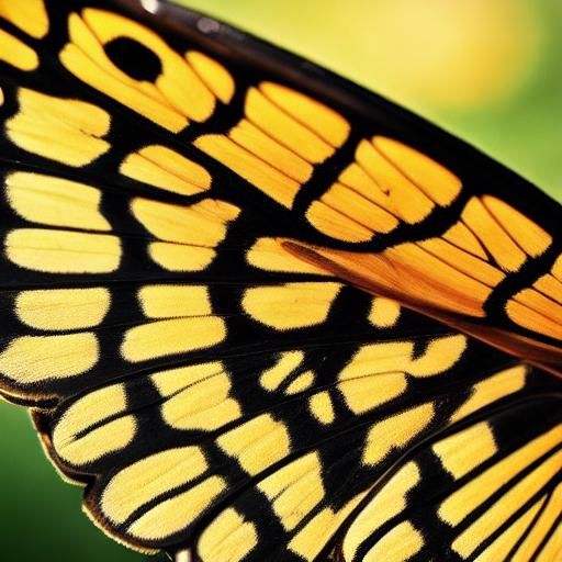 Butterfly Wing Extreme Close-Up: Golden Hour Macro