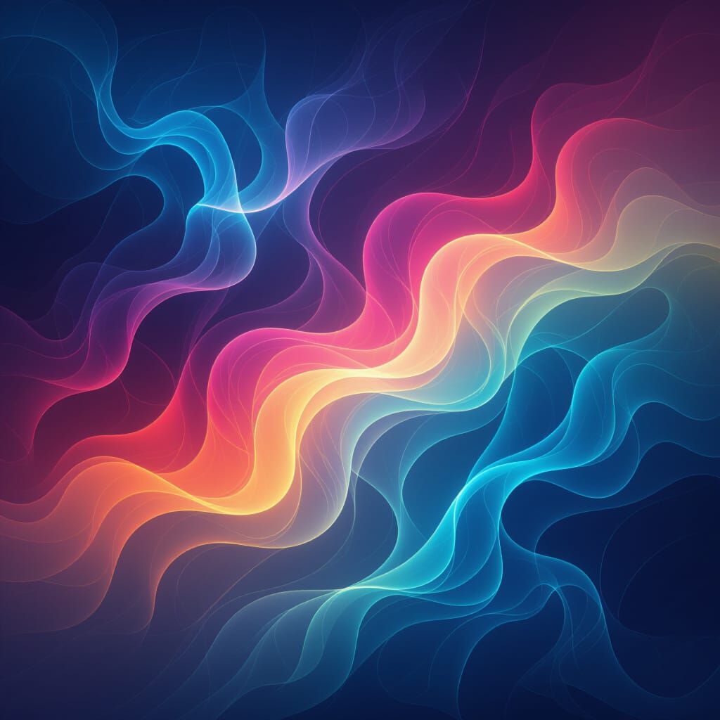 Surreal Abstract Shapes with Neon Highlights