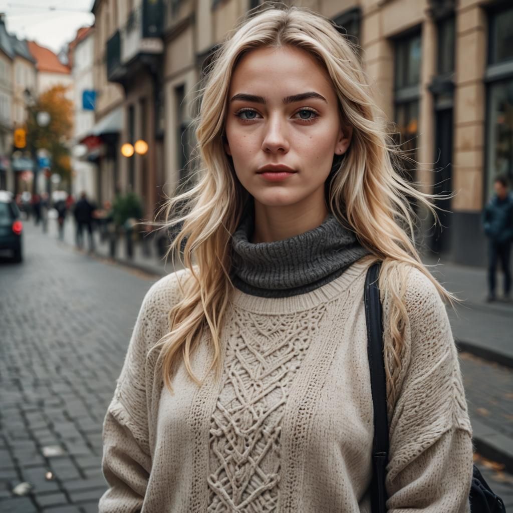 Realistic Portrait of a Young East European Woman