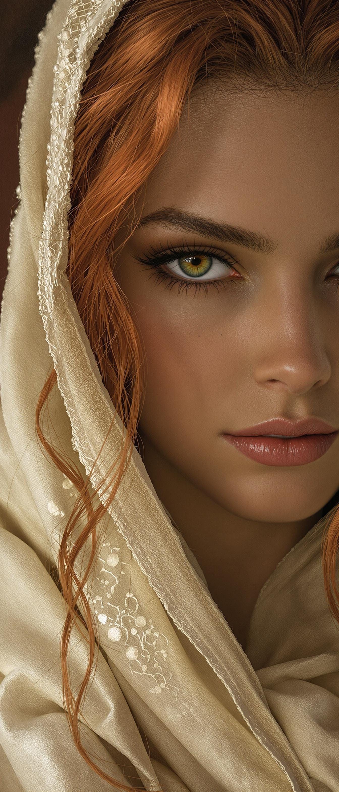 Ethereal Lady in Toga, Hyperrealistic Portrait with Intricat...