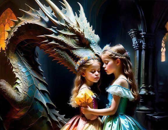 Whimsical Girls in an Underground Castle