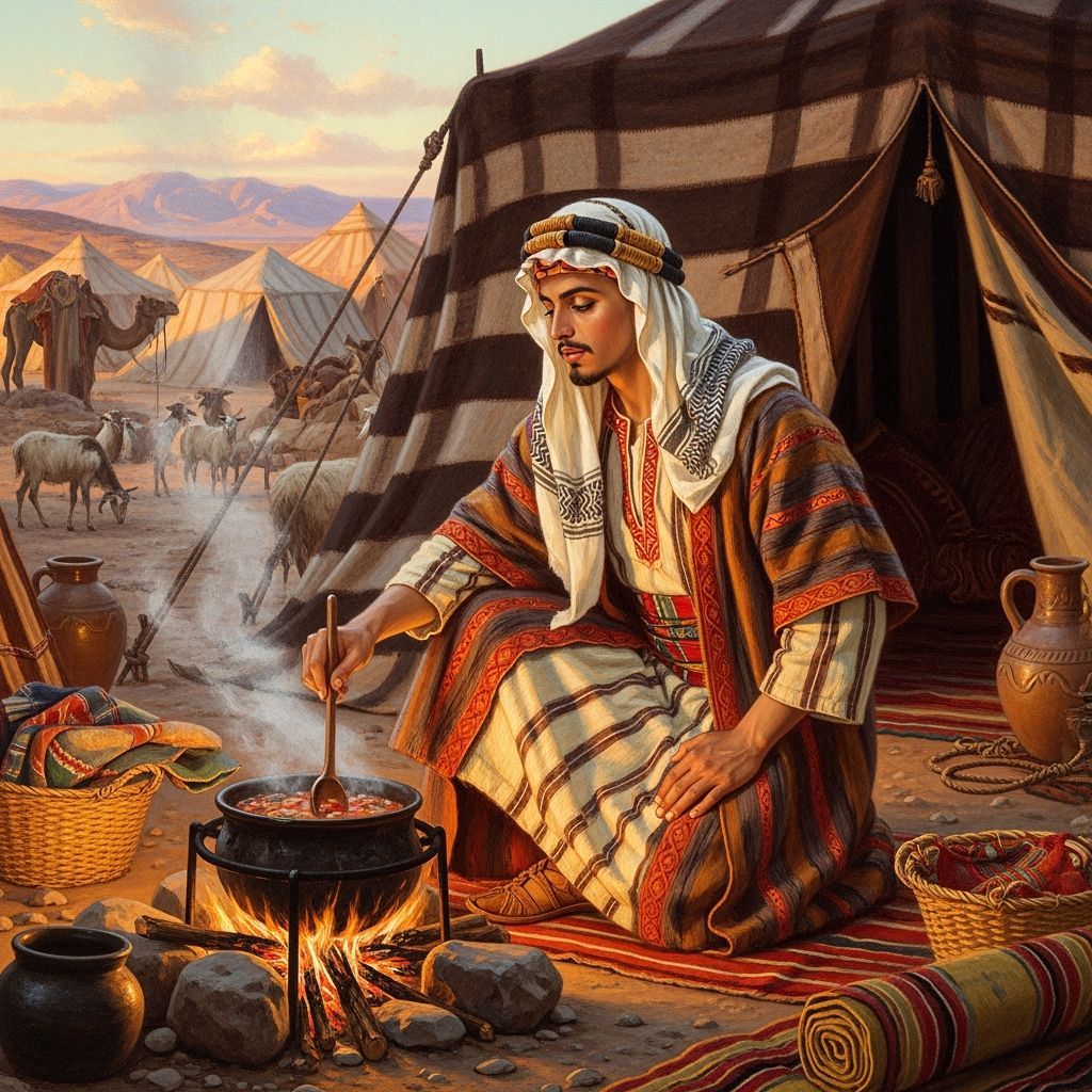 Jacob at Cookfire in Style of Edwin Long