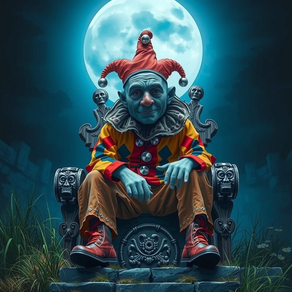 Gloomy Gnome Dances in Medieval Stone Hall