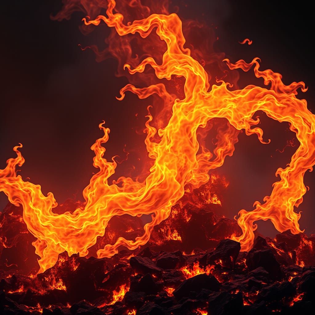 Blazing Inferno of Ethereal Serpents