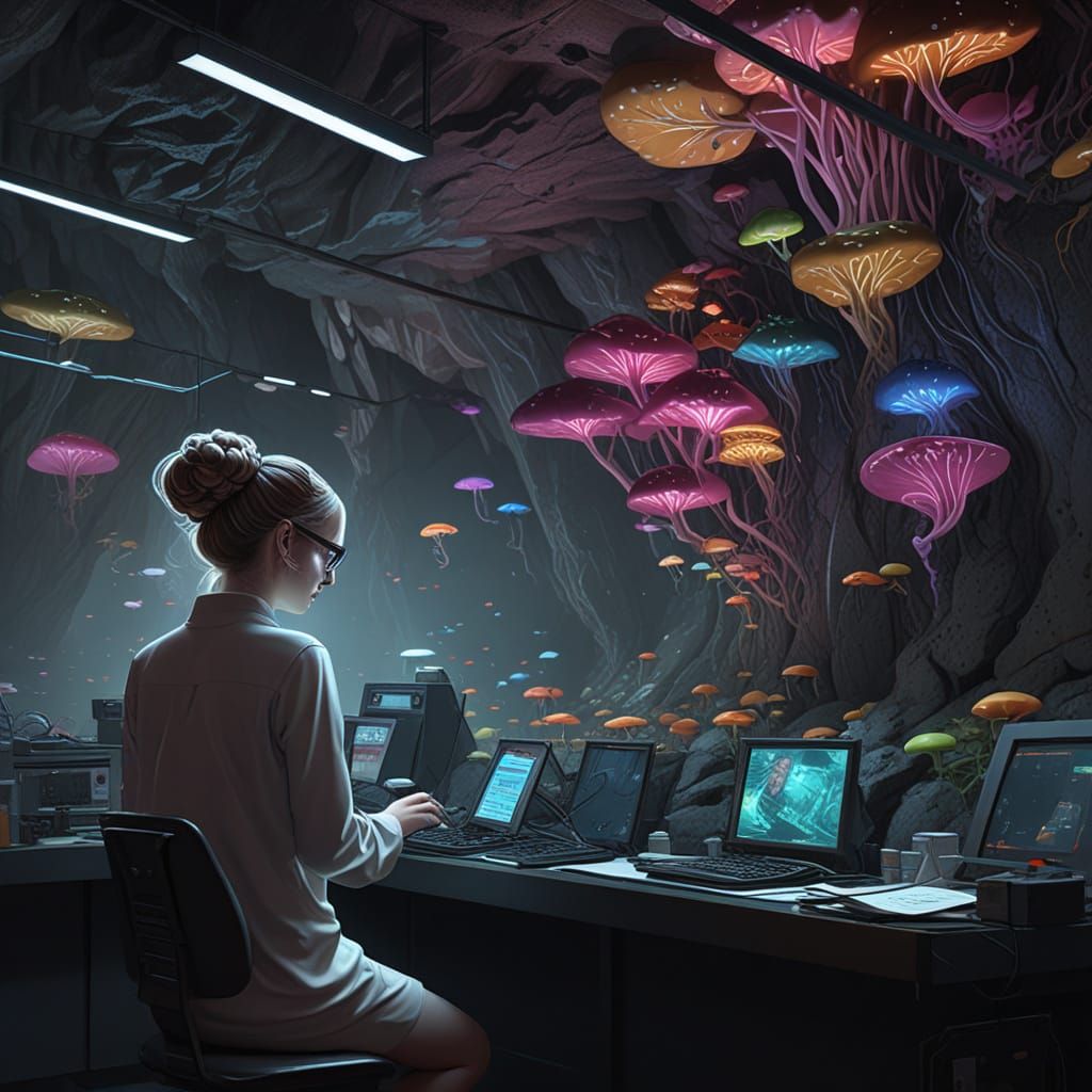 in the mashroom labo