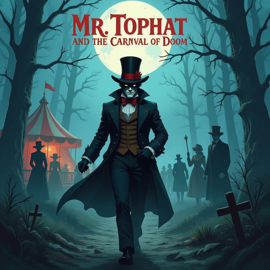 Mr. Tophat's Dark Carnival: Horror Art in Doré Style