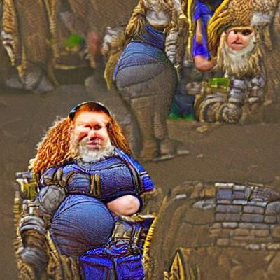 Stylized AI Image of a Fantasy Dwarf