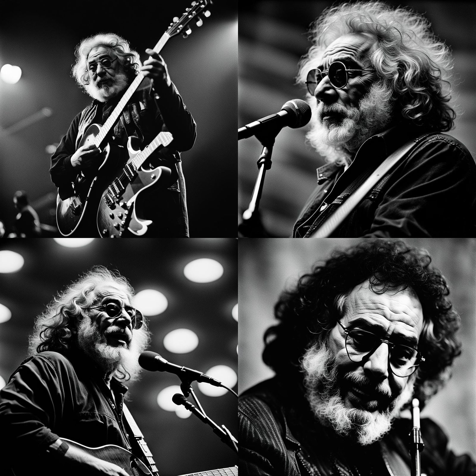 Jerry Garcia Live Portrait in the Late 1970s