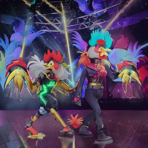 Heavy Metal Rooster Rock Star