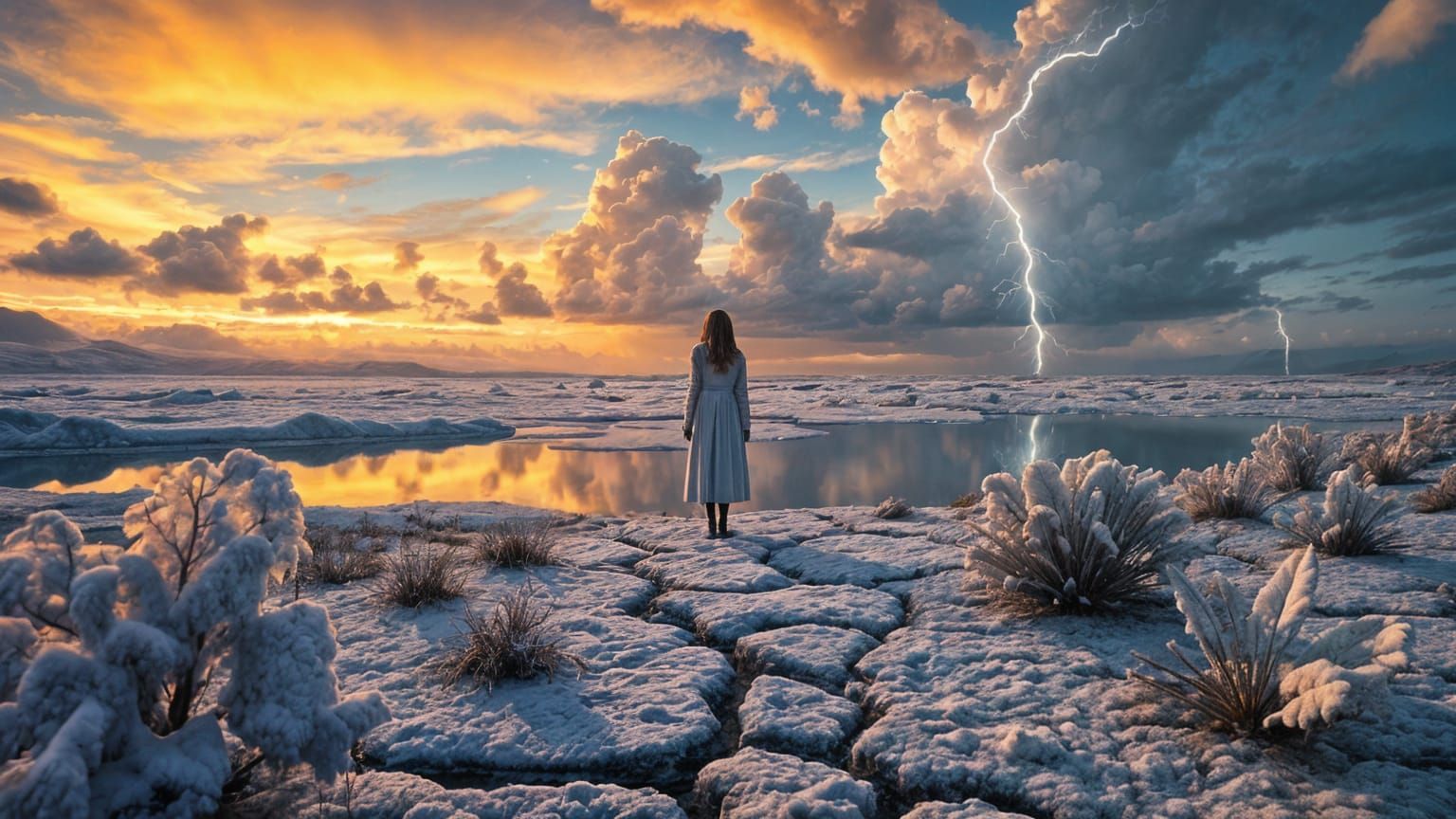 Ethereal Frostscapes on a Mysterious New Planet