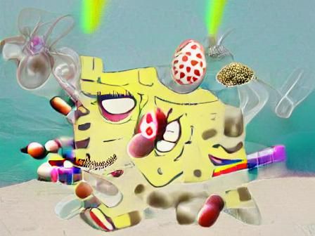 Spongebob in a Disturbing Scene