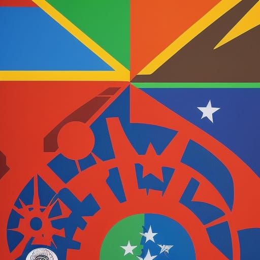 Heroes United in Epic Battle: Surreal Illustration