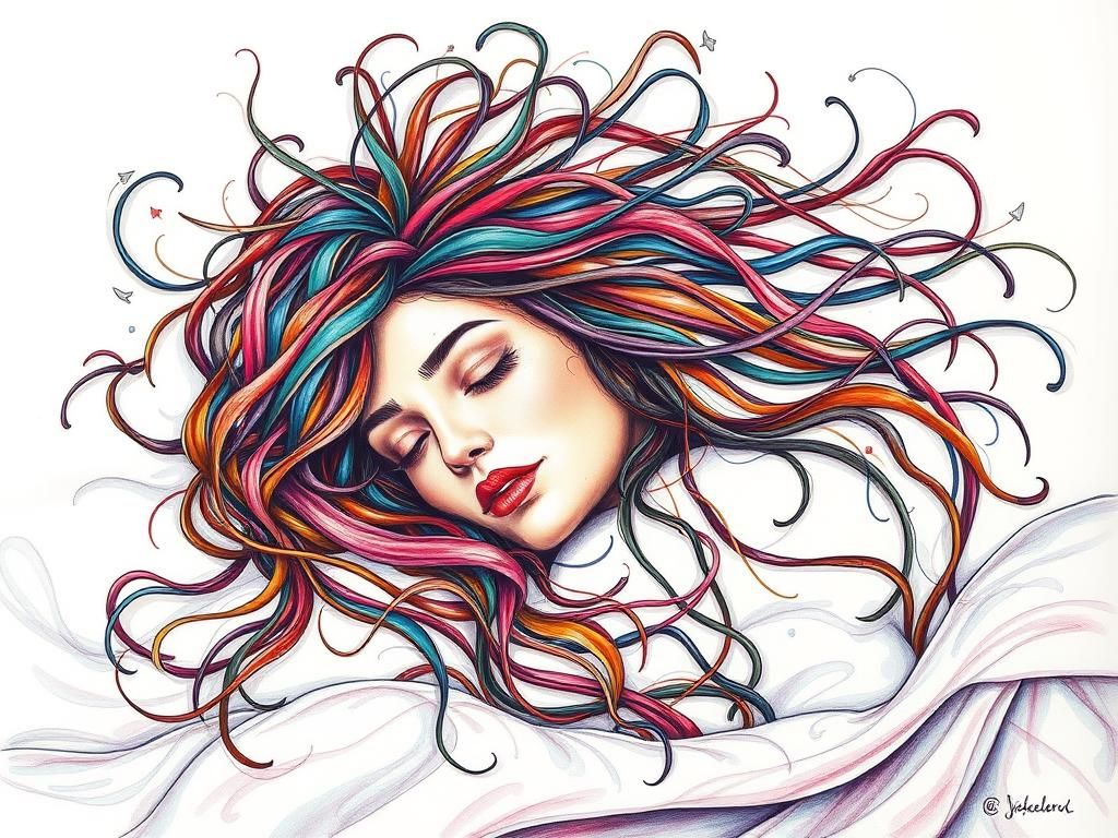 Woman Waking Up: A Neurographic Art Creation