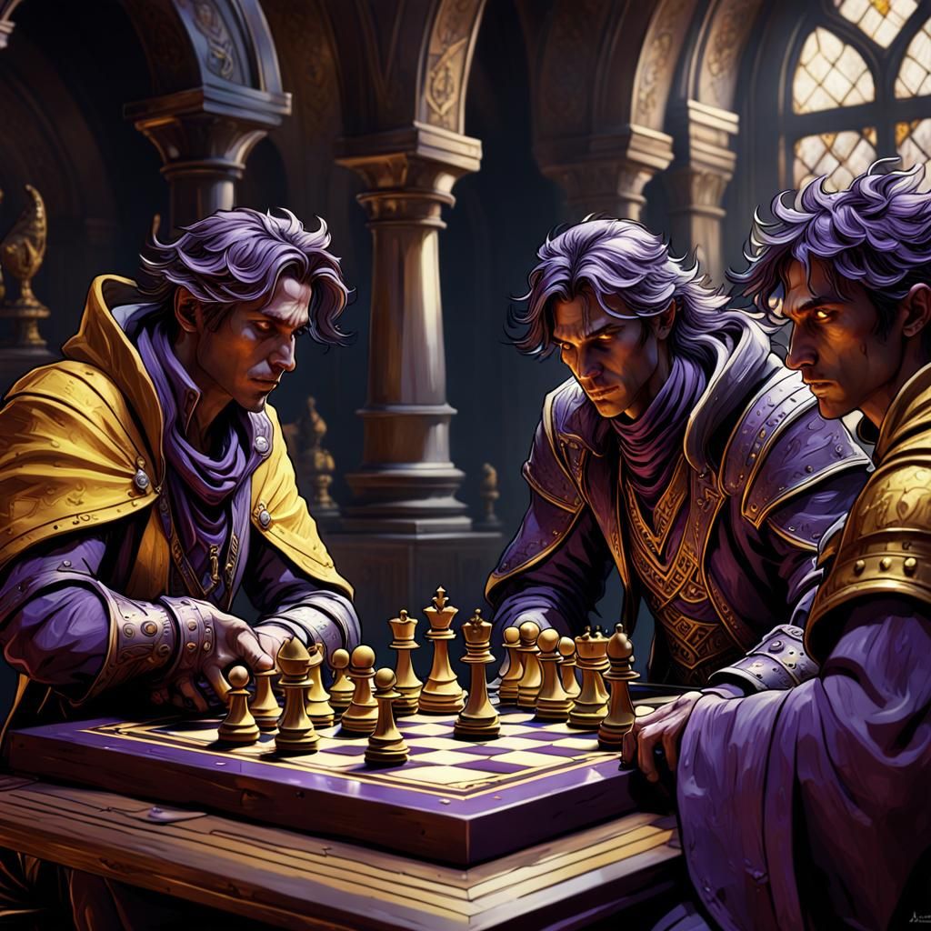 Dark Fantasy Chessboard Art in 8K Resolution