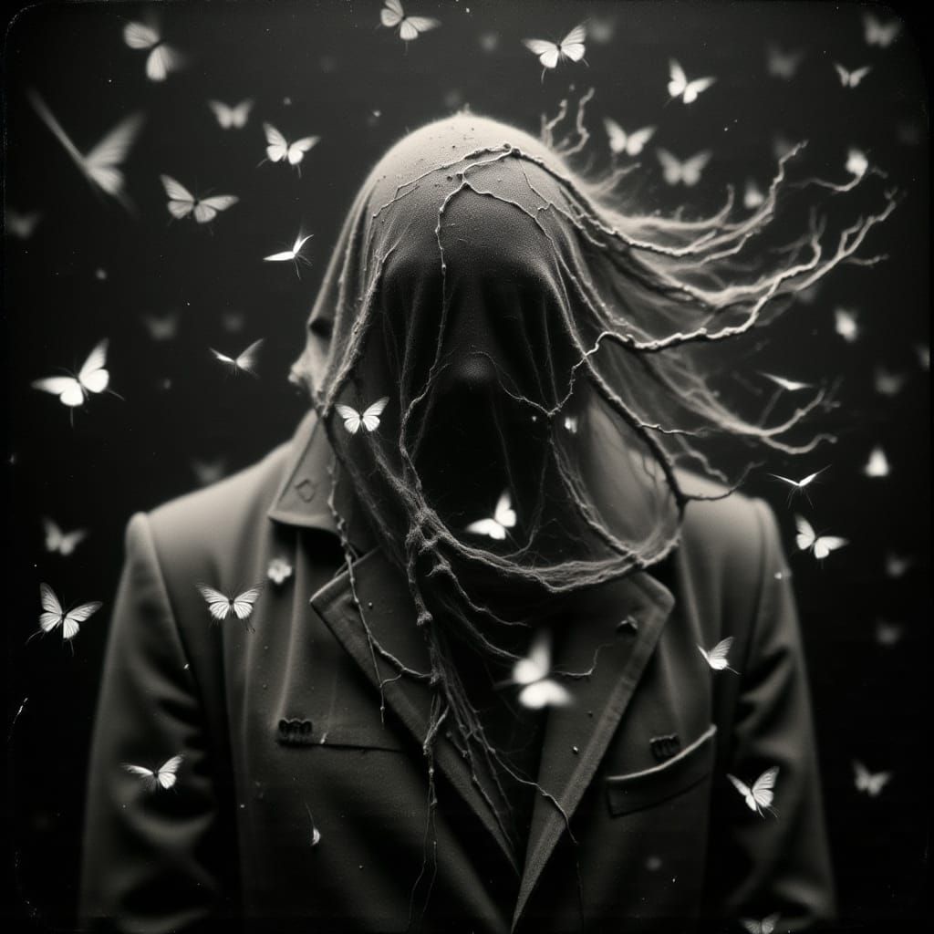 Hyperreal Echoes in the Dark: Abstract AI Art