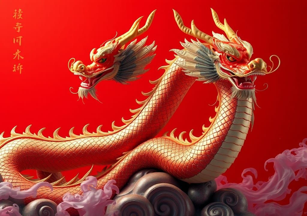 Majestic Chinese Dragon on China's Day