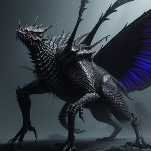 Dark Fantasy Malakim: Grotesque Insectoid Concept Art