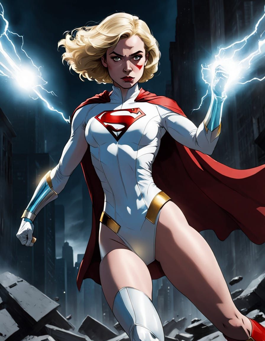 Sophia Lillis as Power Girl in DC Comics Style
