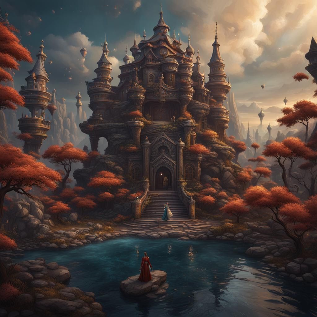 Detailed AI Woman in a Fantasy Art Style