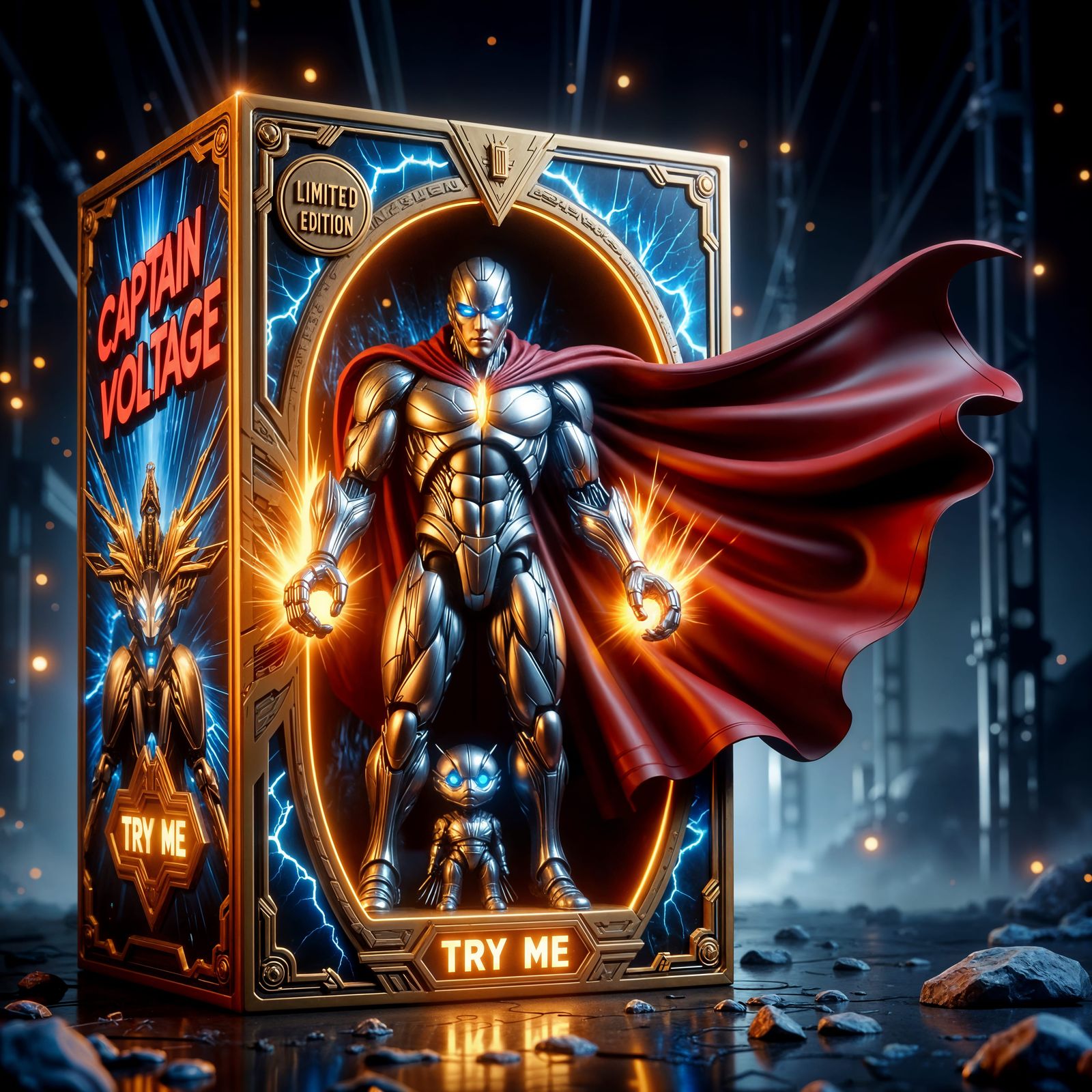 Captain Voltage in Comic Book Box