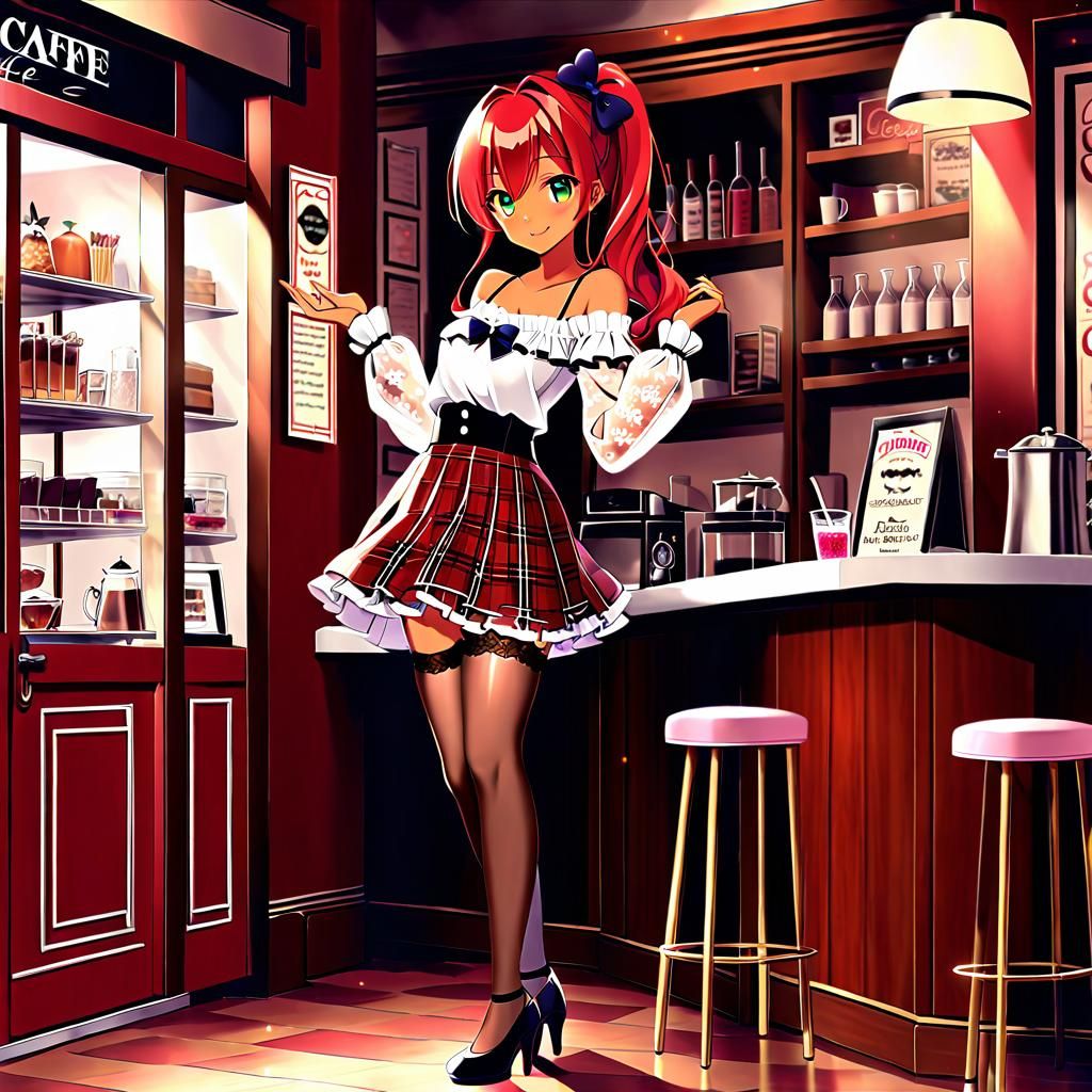Cute Anime Girl in Shibuya Maid Cafe