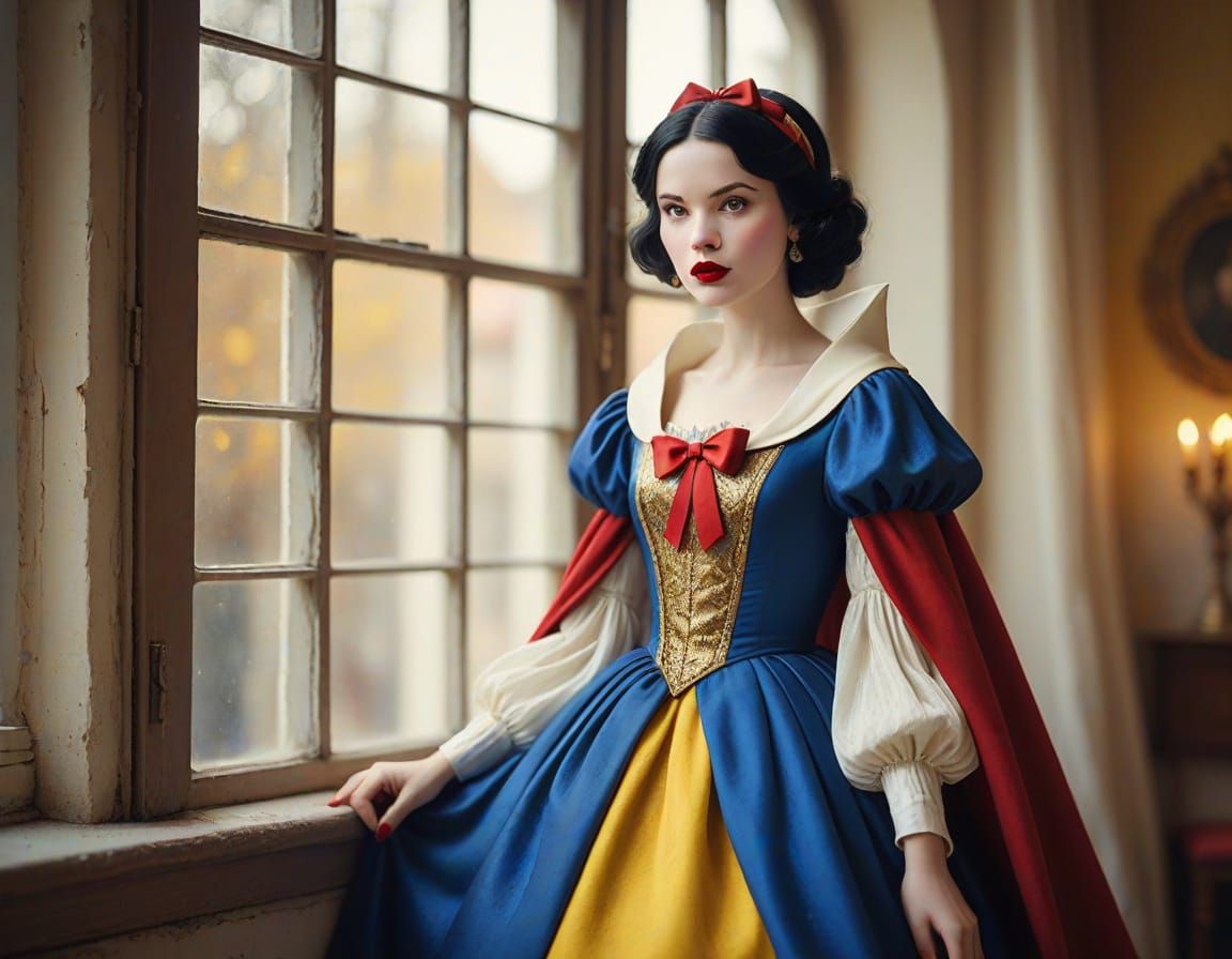 Fairytale Princess in Elegant Blue Bodice