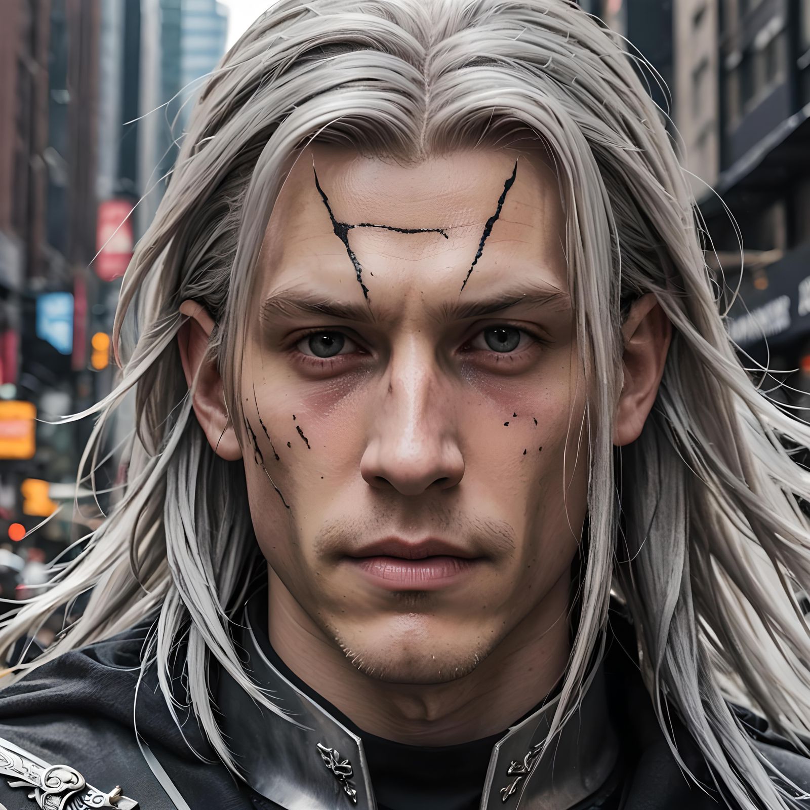 Sephiroth as Tom Holland in Times Square