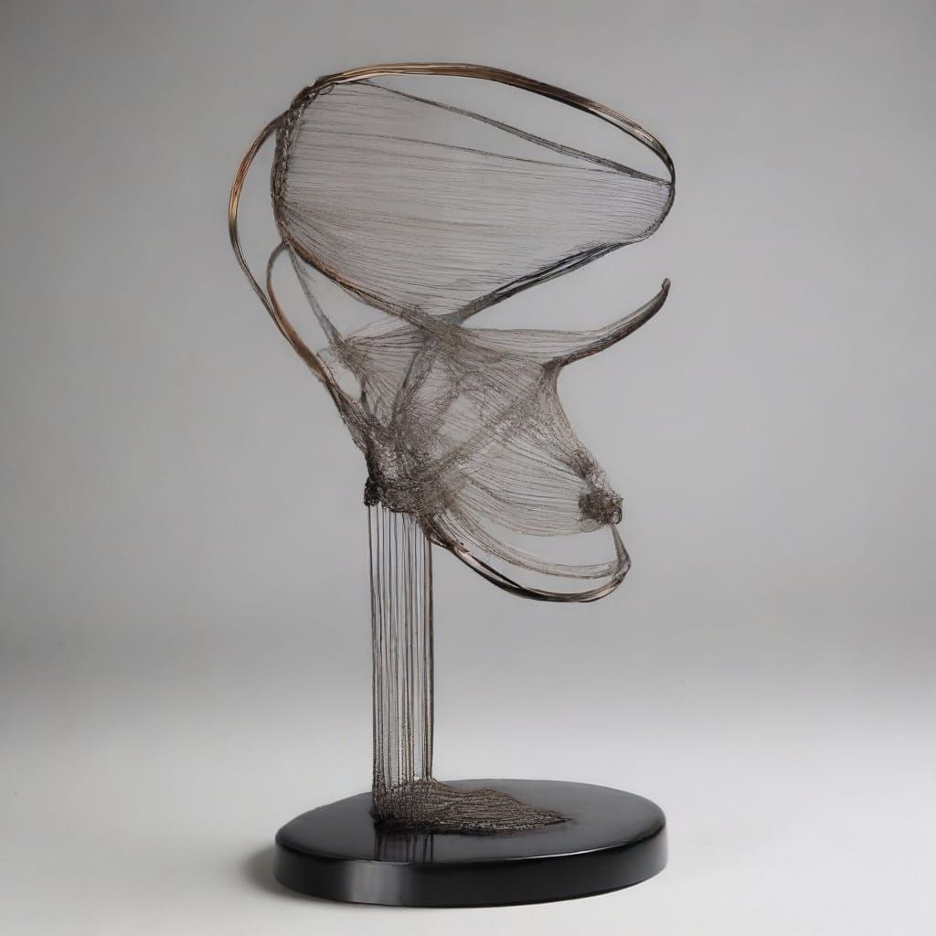 Art Deco Metal Wire Sculpture