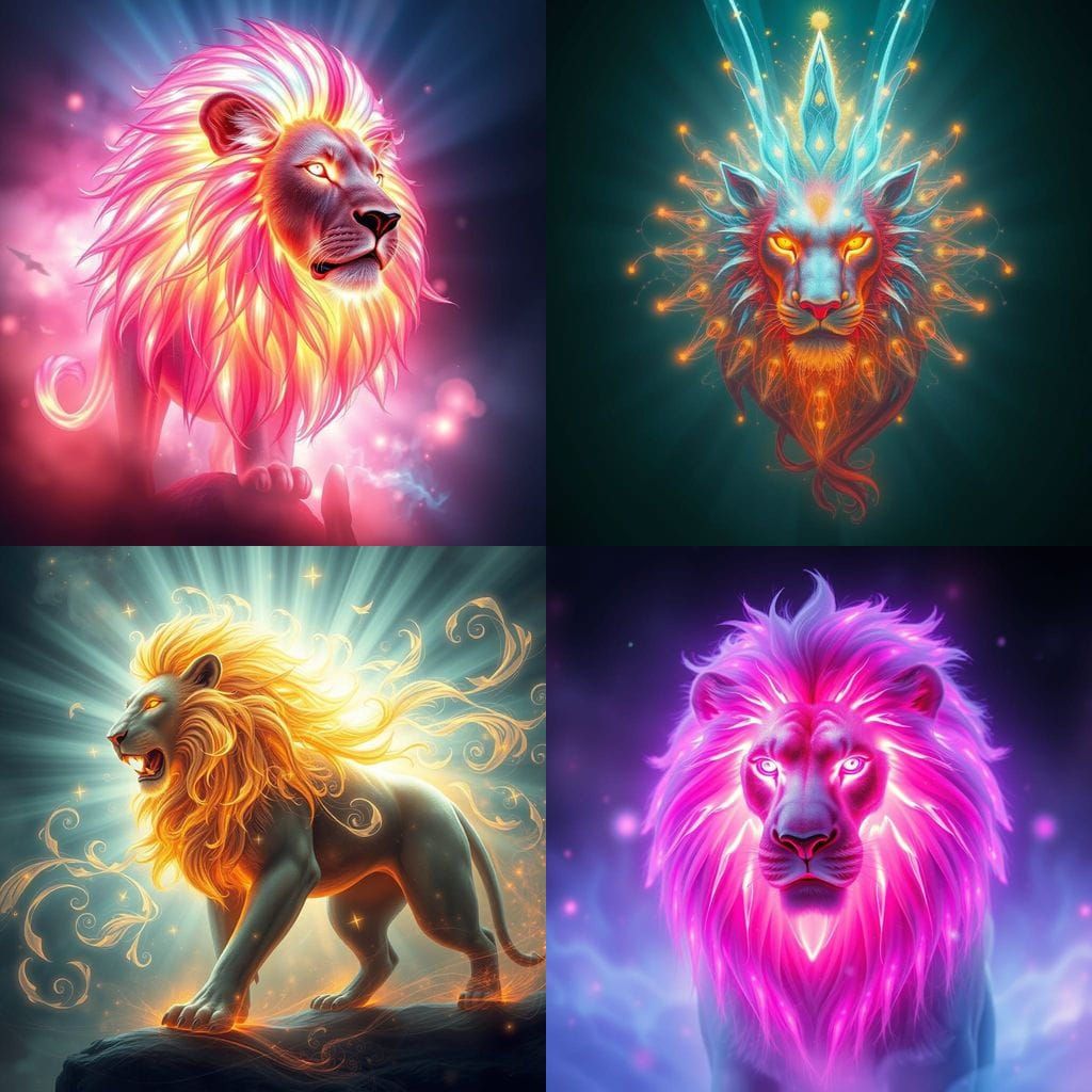 Ethereal Lion: Animal Spirit of Light and Energy