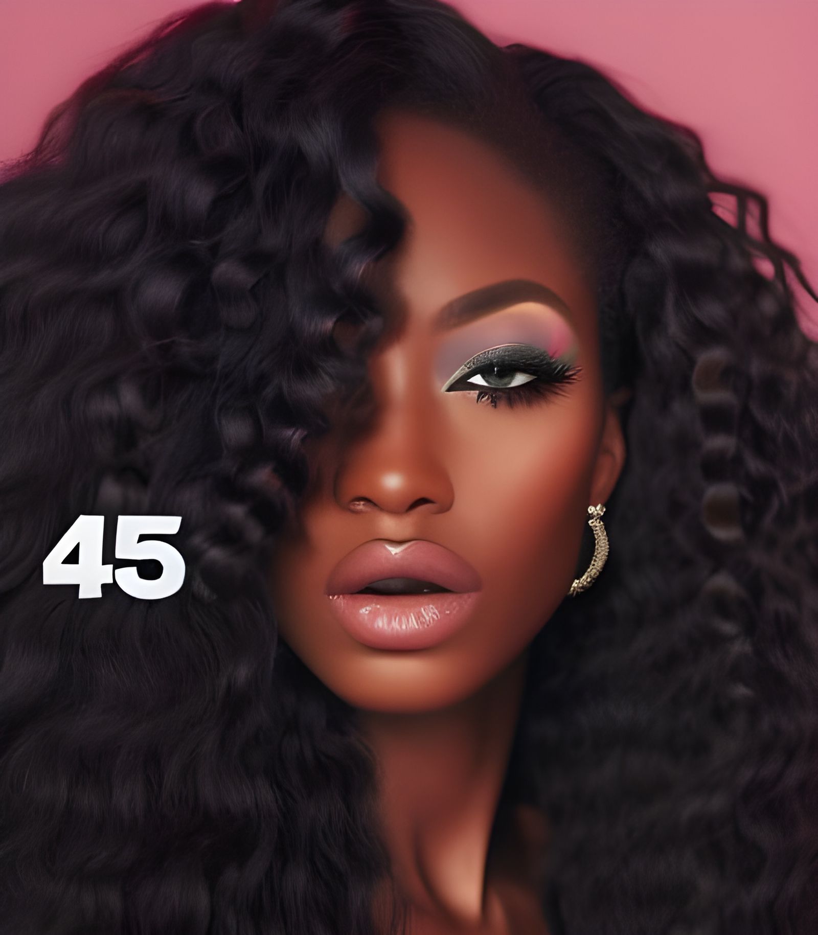 Anime Portrait of Woman with Lollipop, Digital Art