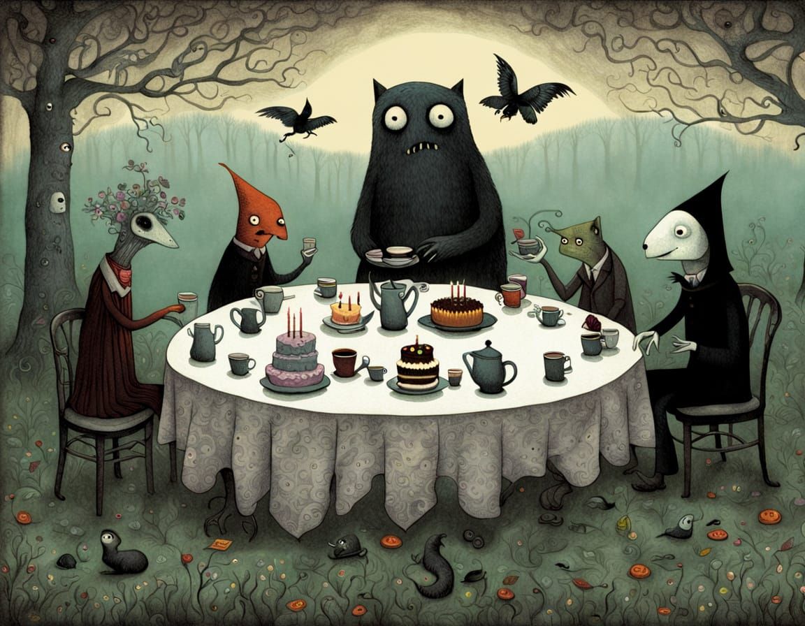 Monsters' Supernatural Birthday Tea Party: Gothic Art