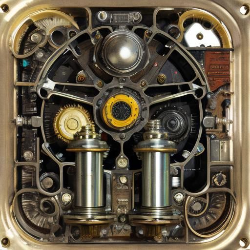 Surreal Mechanical Device with Intricate Details