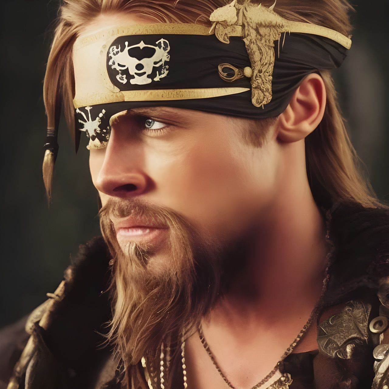 Steampunk Pirate Portrait Featuring Two Young Stars