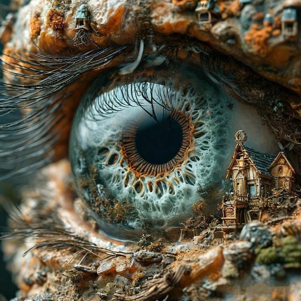 Monster's Eye Microcosm in Glass: Surreal Photography