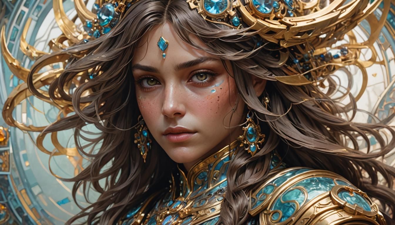 Centaur Portrait in Hyperdetailed Style