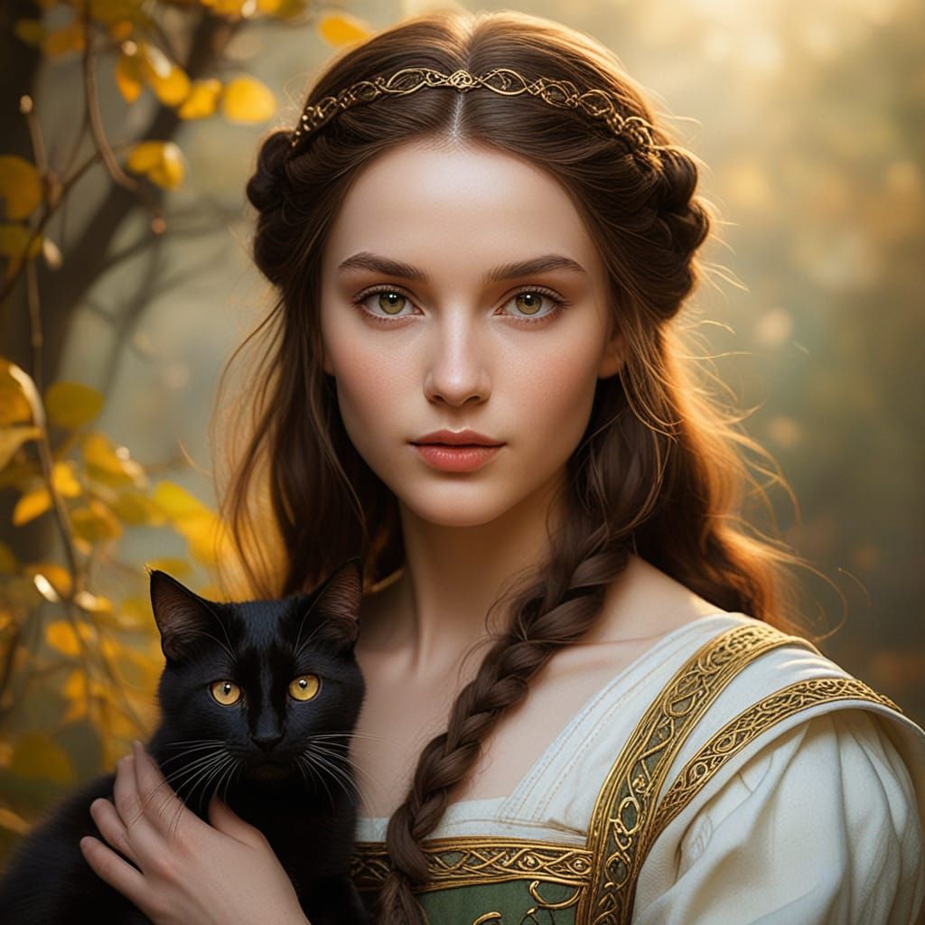 Ethereal Renaissance Beauty in Soft Focus