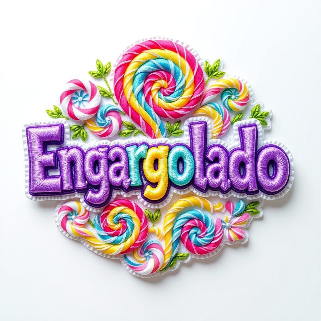 3D Embroidered "ENGARGOLADO DE ARILLO" Notebook Cover