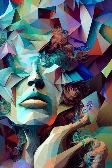 Hyperdetailed Portrait in Low Poly Comic Art Style