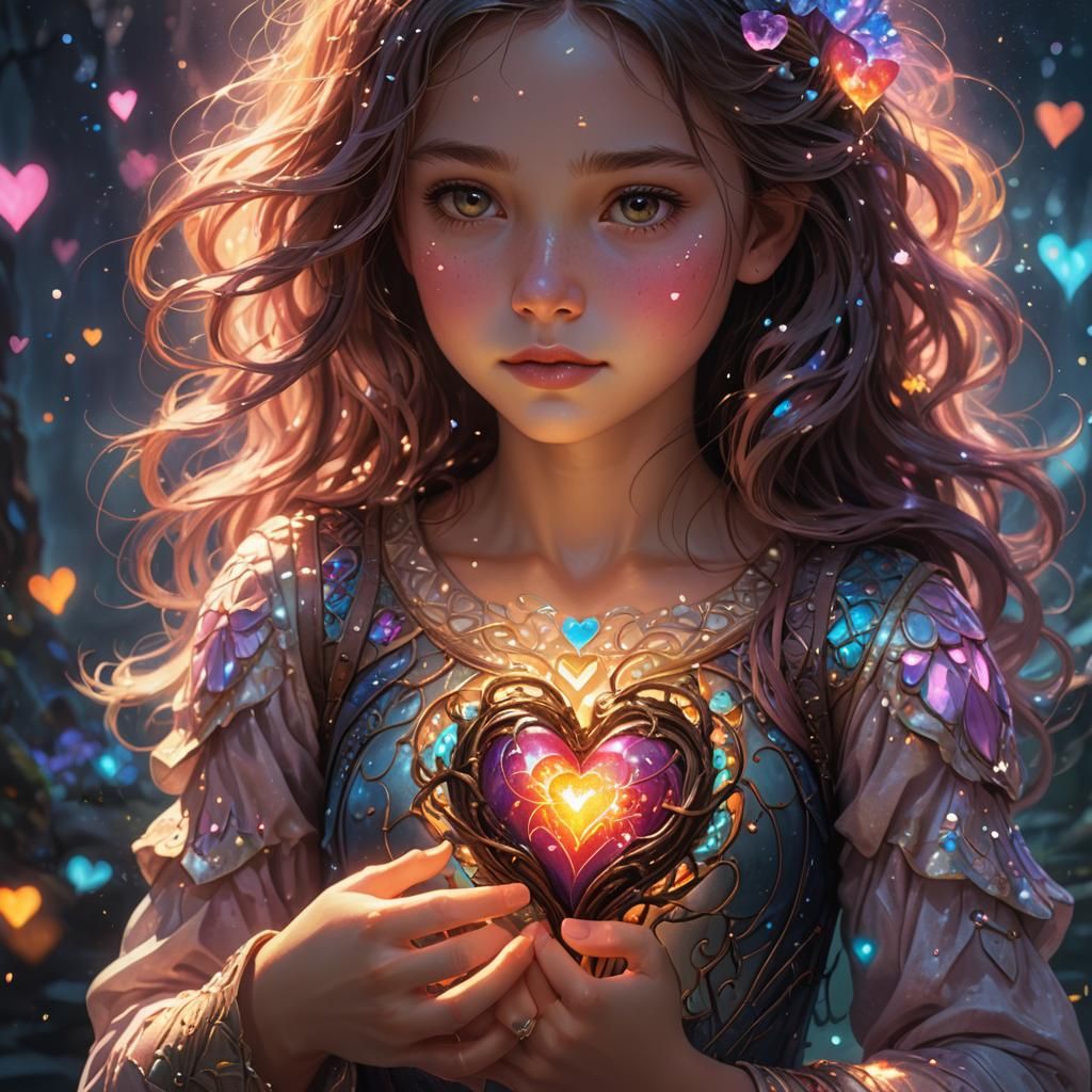 Glowing Heart: A Fantasy Concept Art Portrait