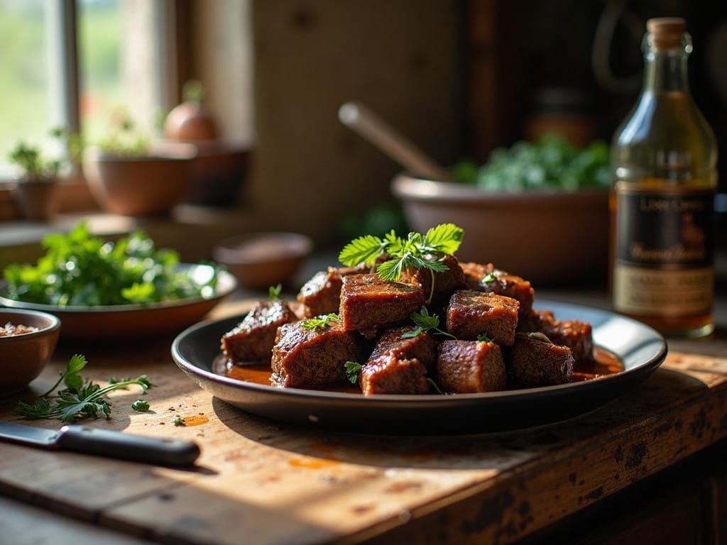 A Hearty Beef Short Ribs Dish Radiates Warmth and Flavor