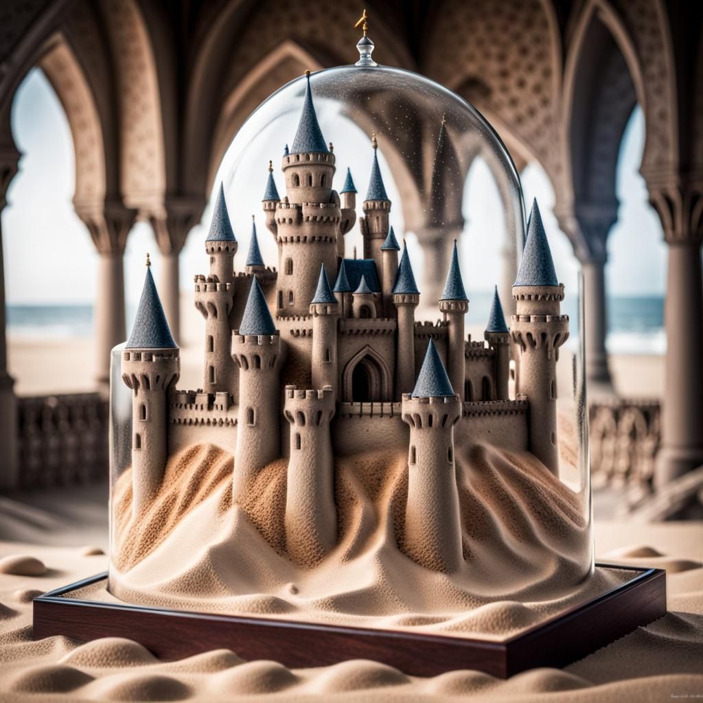 Mysterious Cashmere Castle Under Glass Dome