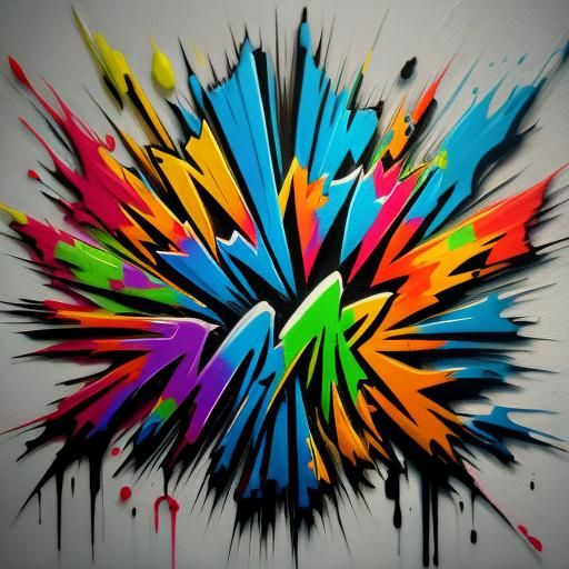 Colorful Graffiti Splash Art Celebration