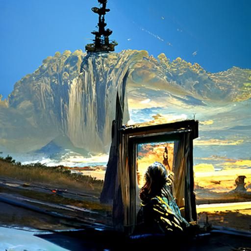 Longing: Evocative Oil Painting in Realistic Style