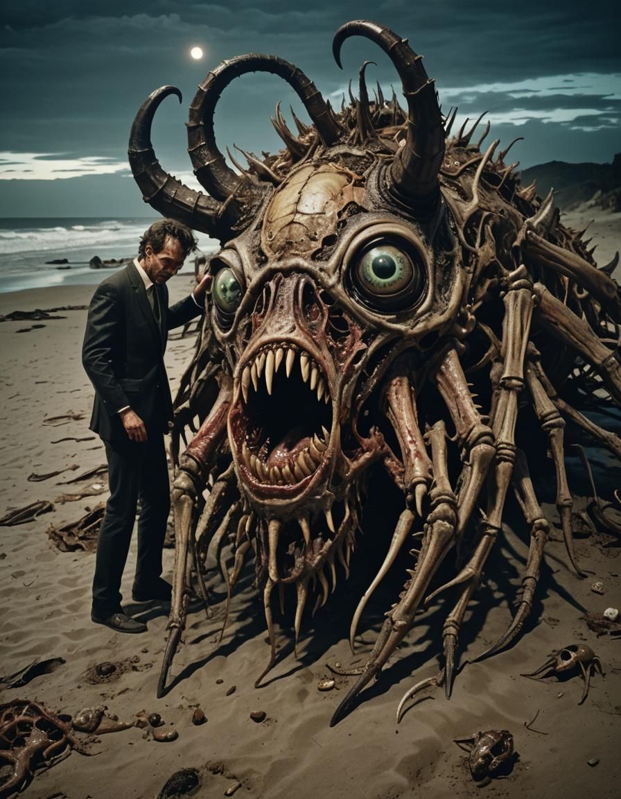 Lovecraftian Horror: Man Transforms into Insect Carcass