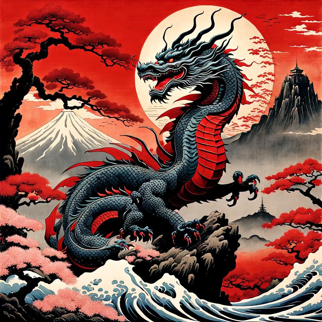 Art Style of Itō Jakuchū, A Japanese Dragon in Five Haiku