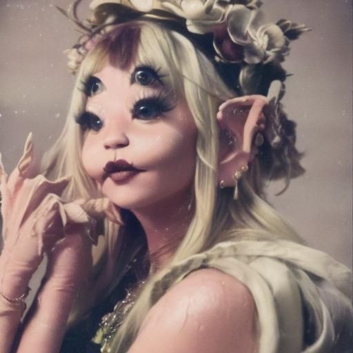 Woman in Beanie and Floral Outfit: Professional Portrait